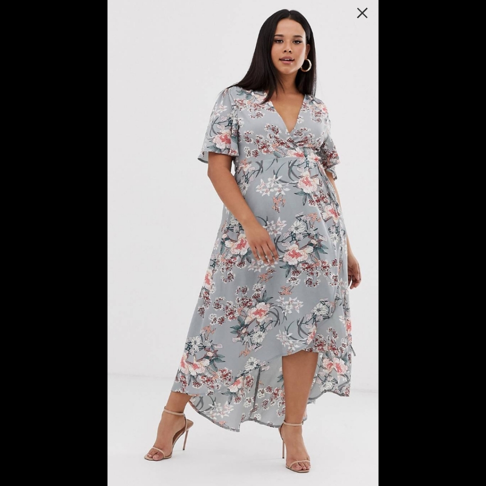 Missguided Plus Midi Wrap Dress